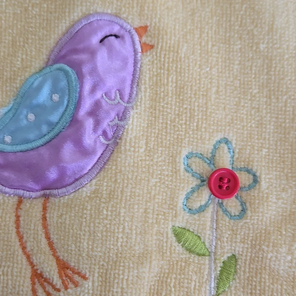 Spring Easter 3 Colorful Embroidered Hand Towels